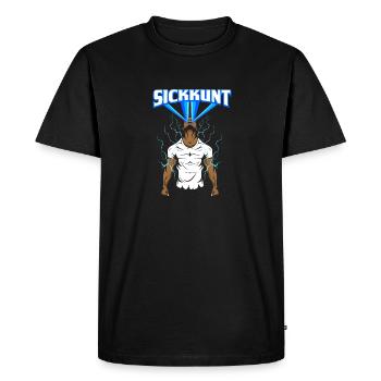 Entraînement Musculation Gym Haltérophilie - T-shirt Premium bio Homme - noir - Devant - Nico (187cm)