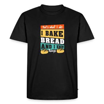 Bread Baking Baker Bakery Sourdough - Men's Premium Organic T-Shirt - black - Front - Nico (187cm)