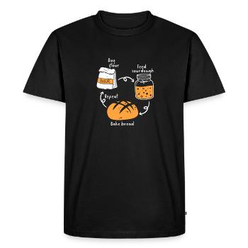 Bread Baking Baker Bakery Sourdough - Men's Premium Organic T-Shirt - black - Front - Nico (187cm)