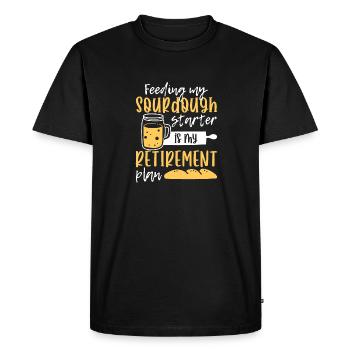 Bread Baking Baker Bakery Sourdough - Men's Premium Organic T-Shirt - black - Front - Nico (187cm)