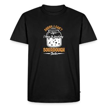 Bread Baking Baker Bakery Sourdough - Men's Premium Organic T-Shirt - black - Front - Nico (187cm)