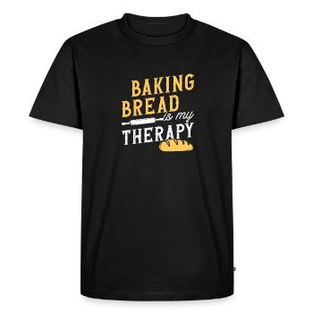 Bread Baking Baker Bakery Sourdough - Men's Premium Organic T-Shirt - black - Front - Nico (187cm)