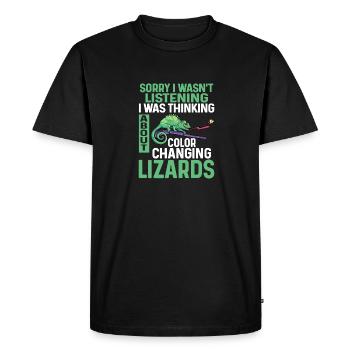 Herpétologiste des reptiles lézards caméléons - T-shirt Premium bio Homme - noir - Devant - Nico (187cm)