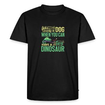 Herpétologiste des reptiles lézards caméléons - T-shirt Premium bio Homme - noir - Devant - Nico (187cm)