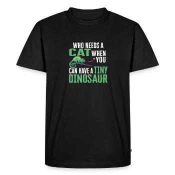 Herpétologiste des reptiles lézards caméléons - T-shirt Premium bio Homme - noir - Devant - Nico (187cm)