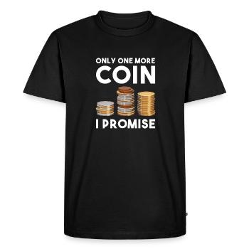 Numismatic Coin Collecting Gift - Men's Premium Organic T-Shirt - black - Front - Nico (187cm)