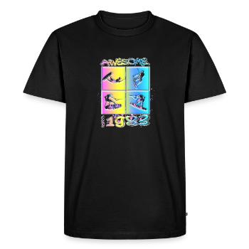 Awesome since 1983. Wakeboard Lifestyle - Men's Premium Organic T-Shirt - black - Front - Nico (187cm)