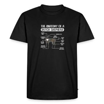 Holländischer Schäferhund Dutch Shepherd - Men's Premium Organic T-Shirt - black - Front - Nico (187cm)
