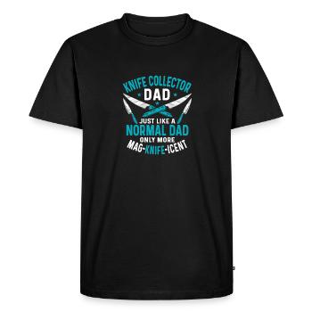 Couteau de boucher Couteau Collectionneur de couteaux - T-shirt Premium bio Homme - noir - Devant - Nico (187cm)