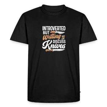 Couteau de boucher Couteau Collectionneur de couteaux - T-shirt Premium bio Homme - noir - Devant - Nico (187cm)