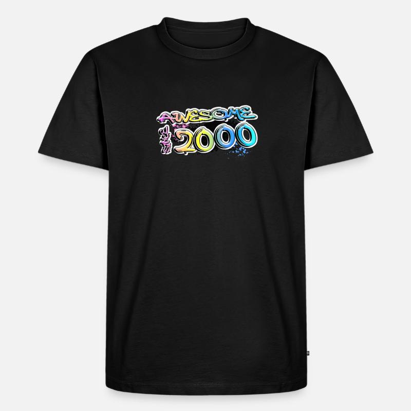 Awesome since 2000 Graffiti Motiv - Männer Premium Bio T-Shirt - Schwarz