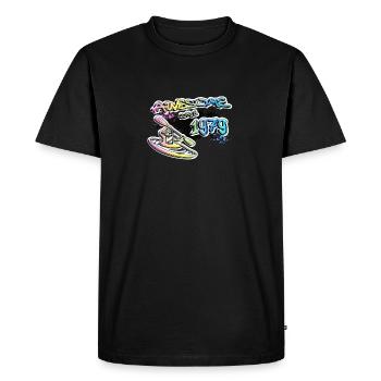 Awesome since 1979. Kayaker, kayaker. Graffiti - Men's Premium Organic T-Shirt - black - Front - Nico (187cm)