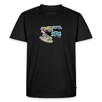 Awesome since 1981. Kayak, kayaker. Graffiti - Men's Premium Organic T-Shirt - black - Front - Nico (187cm)