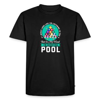 Billard billard billard - T-shirt Premium bio Homme - noir - Devant - Nico (187cm)