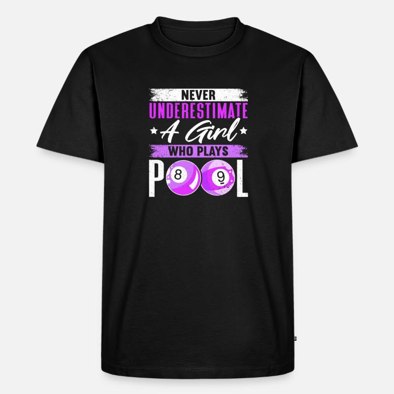 Snooker Pool Billard - Männer Premium Bio T-Shirt - Schwarz