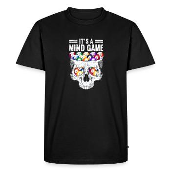 Billard billard billard - T-shirt Premium bio Homme - noir - Devant - Nico (187cm)