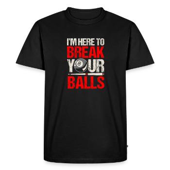 Billard billard billard - T-shirt Premium bio Homme - noir - Devant - Nico (187cm)
