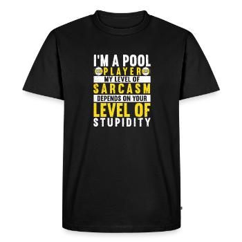 Billard billard billard - T-shirt Premium bio Homme - noir - Devant - Nico (187cm)