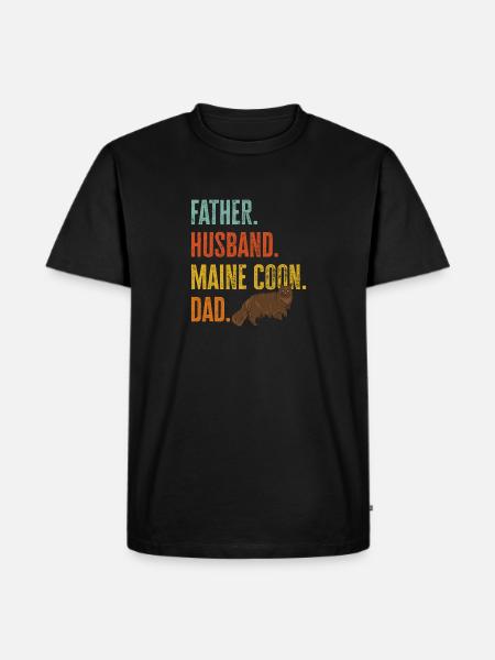 Maine Coon Cat - Men's Premium Organic T-Shirt - black