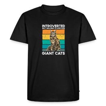 Maine Coon Chat - T-shirt Premium bio Homme - noir - Devant - Nico (187cm)