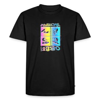 Génial depuis 1980. Wakeboard Style de vie - T-shirt Premium bio Homme - noir - Devant - Nico (187cm)