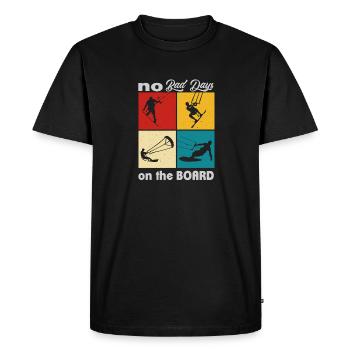 Pas de mauvais jours au conseil d’administration. Style de vie Vintage - T-shirt Premium bio Homme - noir - Devant - Nico (187cm)