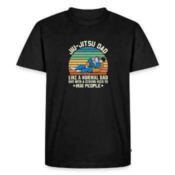 BJJ Brazilian Jiu-Jitsu - Men's Premium Organic T-Shirt - black - Front - Nico (187cm)