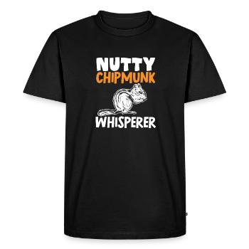 Cadeau de rongeur chipmunk - T-shirt Premium bio Homme - noir - Devant - Nico (187cm)