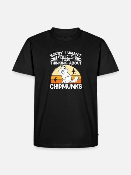 Chipmunk Rodent Gift - Men's Premium Organic T-Shirt - black