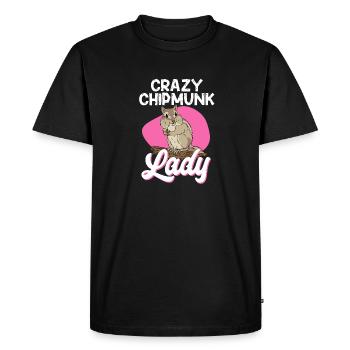 Cadeau de rongeur chipmunk - T-shirt Premium bio Homme - noir - Devant - Nico (187cm)