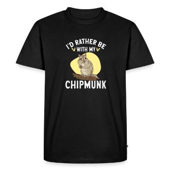 Cadeau de rongeur chipmunk - T-shirt Premium bio Homme - noir - Devant - Nico (187cm)