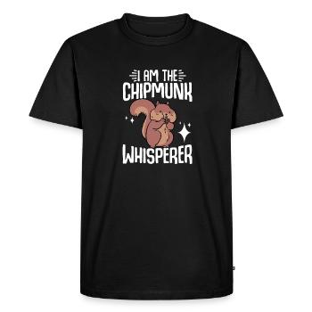 Cadeau de rongeur chipmunk - T-shirt Premium bio Homme - noir - Devant - Nico (187cm)