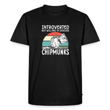 Cadeau de rongeur chipmunk - T-shirt Premium bio Homme - noir - Devant - Nico (187cm)