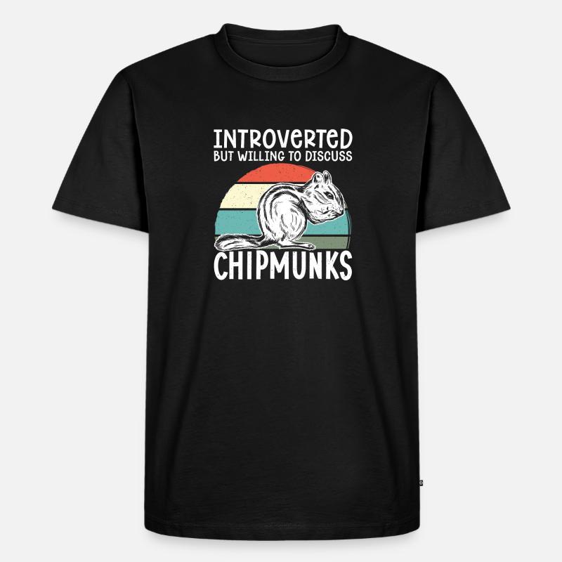 Cadeau de rongeur chipmunk - T-shirt Premium bio Homme - noir