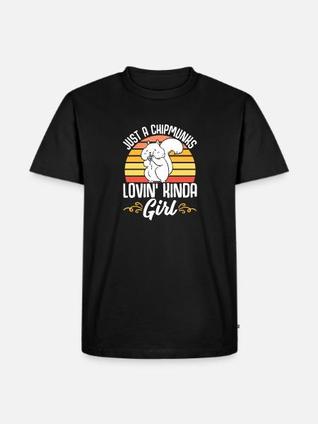 Cadeau de rongeur chipmunk - T-shirt Premium bio Homme - noir