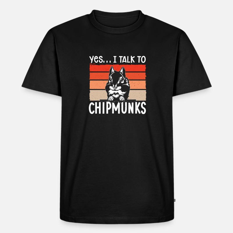 Cadeau de rongeur chipmunk - T-shirt Premium bio Homme - noir