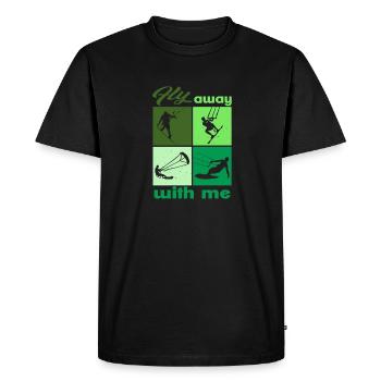 Envolez-vous avec moi. Lifestyle Vintage Design - T-shirt Premium bio Homme - noir - Devant - Nico (187cm)