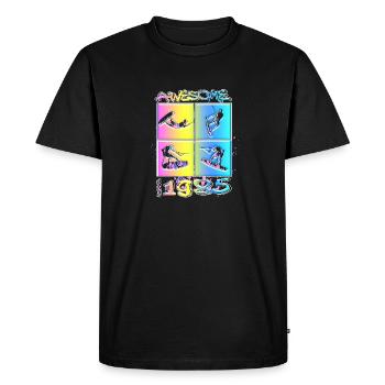 Awesome since 1985. Wakeboard Lifestyle - Men's Premium Organic T-Shirt - black - Front - Nico (187cm)