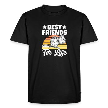 Cadeau de rongeur chipmunk - T-shirt Premium bio Homme - noir - Devant - Nico (187cm)