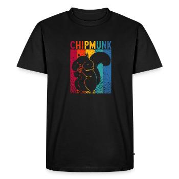 Cadeau de rongeur chipmunk - T-shirt Premium bio Homme - noir - Devant - Nico (187cm)