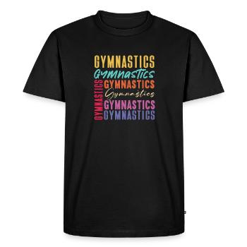 Acrobat Gymnastique Gymnastique Tumbling - T-shirt Premium bio Homme - noir - Devant - Nico (187cm)