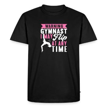 Acrobat Gymnastique Gymnastique Tumbling - T-shirt Premium bio Homme - noir - Devant - Nico (187cm)
