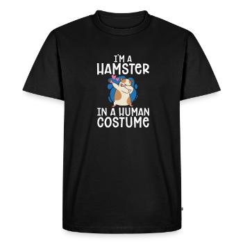Hamster Gift Hamster Lovers - Men's Premium Organic T-Shirt - black - Front - Nico (187cm)