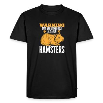 Hamster Gift Hamster Lovers - Men's Premium Organic T-Shirt - black - Front - Nico (187cm)