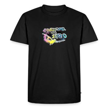 Génial depuis 1980. Wakeboard Style de vie - T-shirt Premium bio Homme - noir - Devant - Nico (187cm)