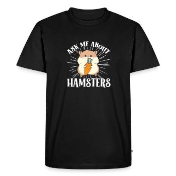 Hamster Gift Hamster Lovers - Men's Premium Organic T-Shirt - black - Front - Nico (187cm)