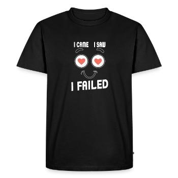 Je suis venu, j’ai vu, j’ai échoué. Je suis venu, j’ai vu et - T-shirt Premium bio Homme - noir - Devant - Nico (187cm)