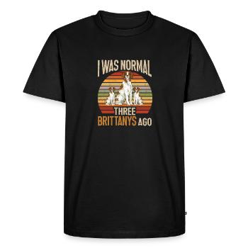 Épagneul Breton Épagneul Cadeau - T-shirt Premium bio Homme - noir - Devant - Nico (187cm)