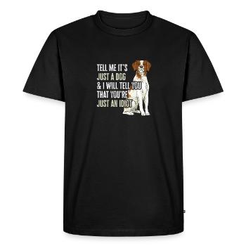 Épagneul Breton Épagneul Cadeau - T-shirt Premium bio Homme - noir - Devant - Nico (187cm)