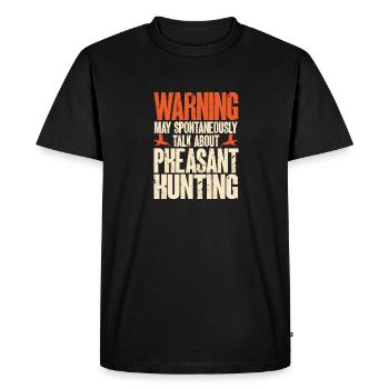 Pheasant hunting Pheasant Bird hunting Bird hunters - Men's Premium Organic T-Shirt - black - Front - Nico (187cm)